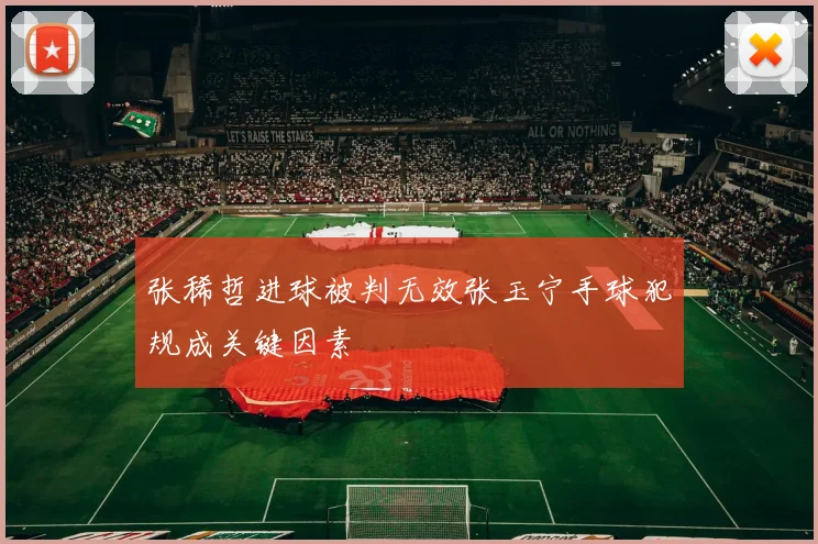 张稀哲进球被判无效张玉宁手球犯规成关键因素